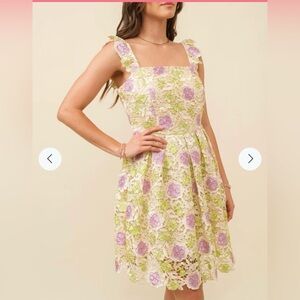 Boutique floral and lace dress